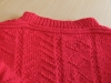 Red gansey detail